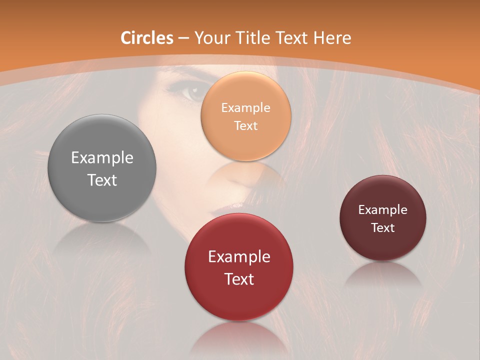 Wavy Hair Makeup Redhair PowerPoint Template