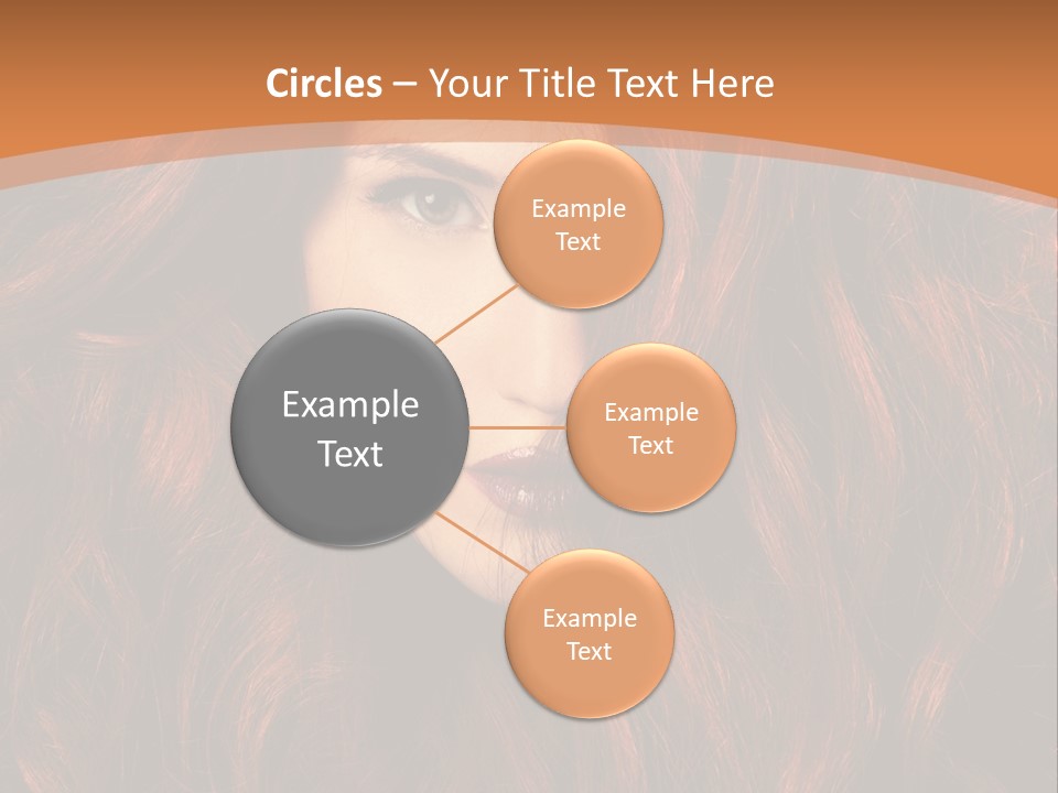 Wavy Hair Makeup Redhair PowerPoint Template