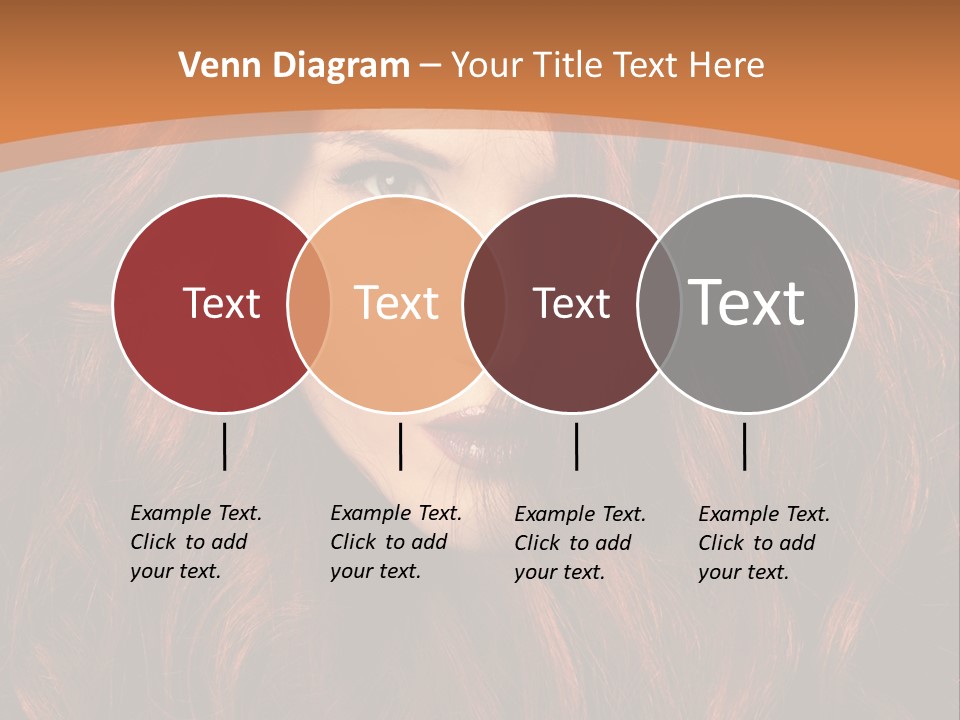 Wavy Hair Makeup Redhair PowerPoint Template