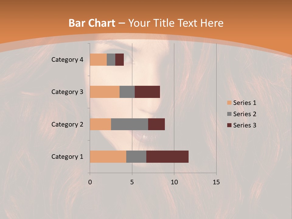 Wavy Hair Makeup Redhair PowerPoint Template