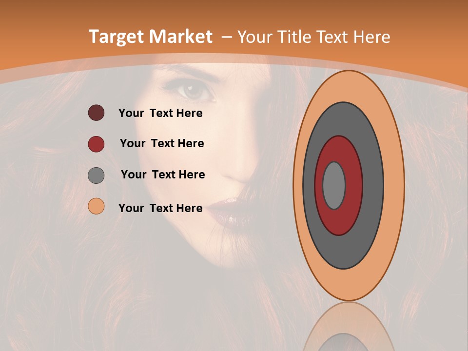 Wavy Hair Makeup Redhair PowerPoint Template