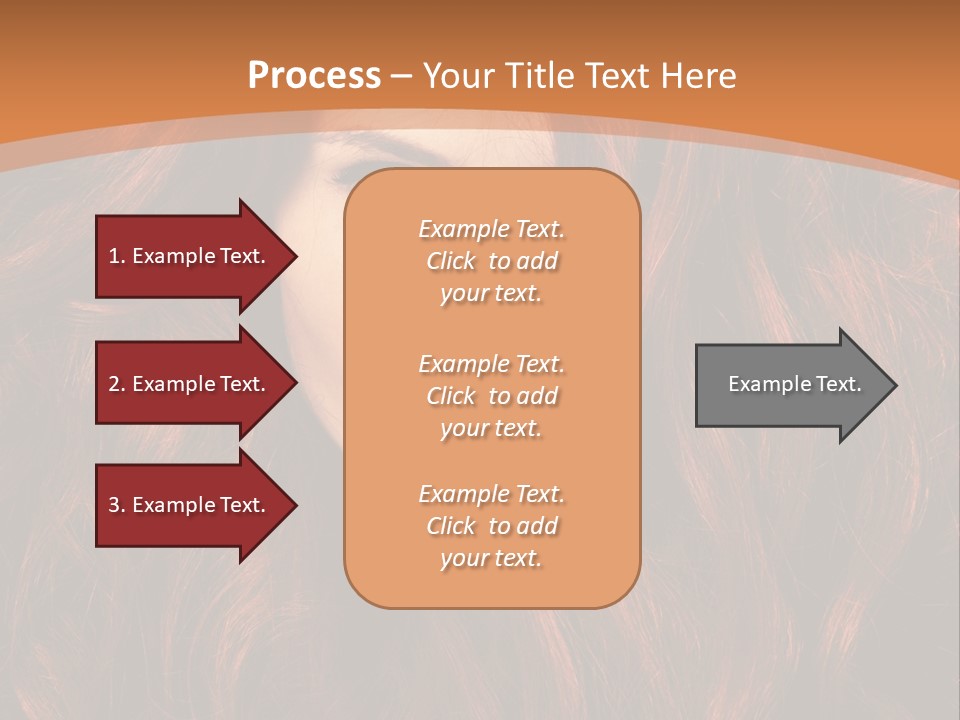 Wavy Hair Makeup Redhair PowerPoint Template