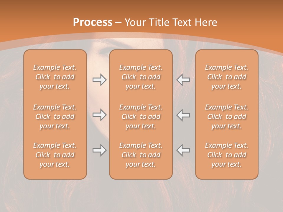 Wavy Hair Makeup Redhair PowerPoint Template