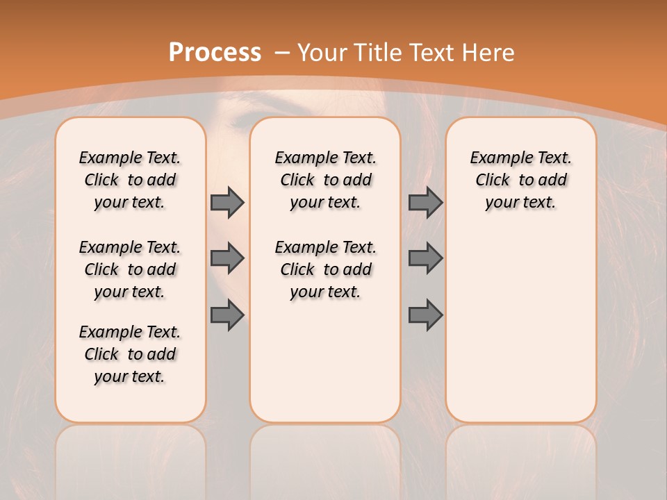 Wavy Hair Makeup Redhair PowerPoint Template