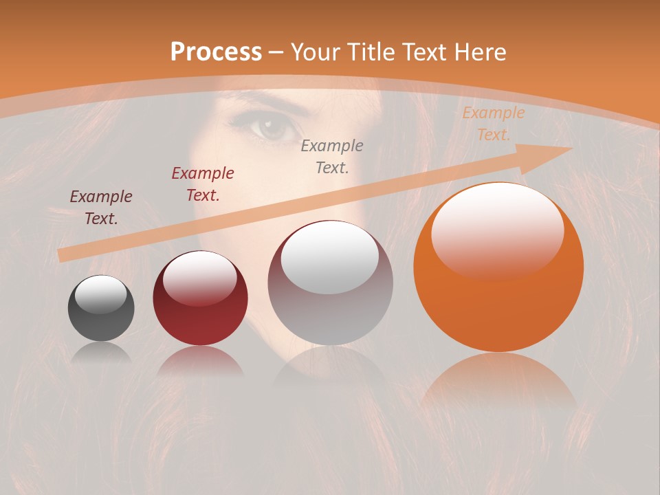 Wavy Hair Makeup Redhair PowerPoint Template