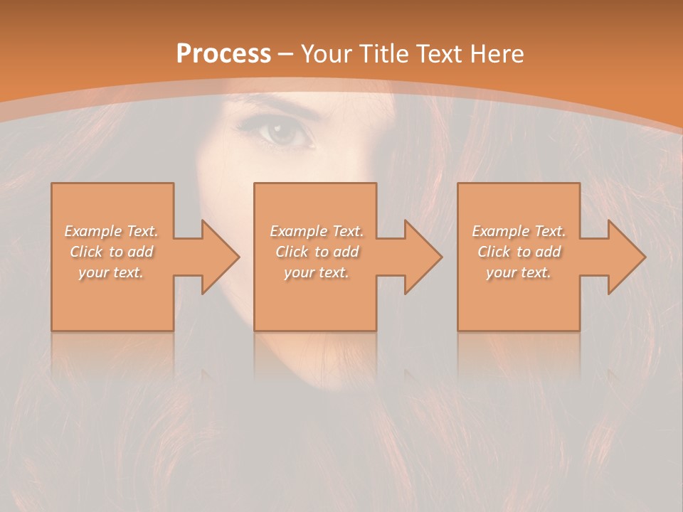 Wavy Hair Makeup Redhair PowerPoint Template