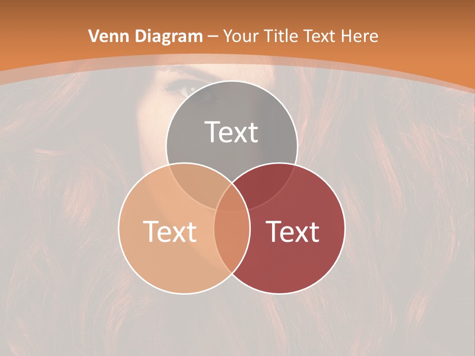 Wavy Hair Makeup Redhair PowerPoint Template