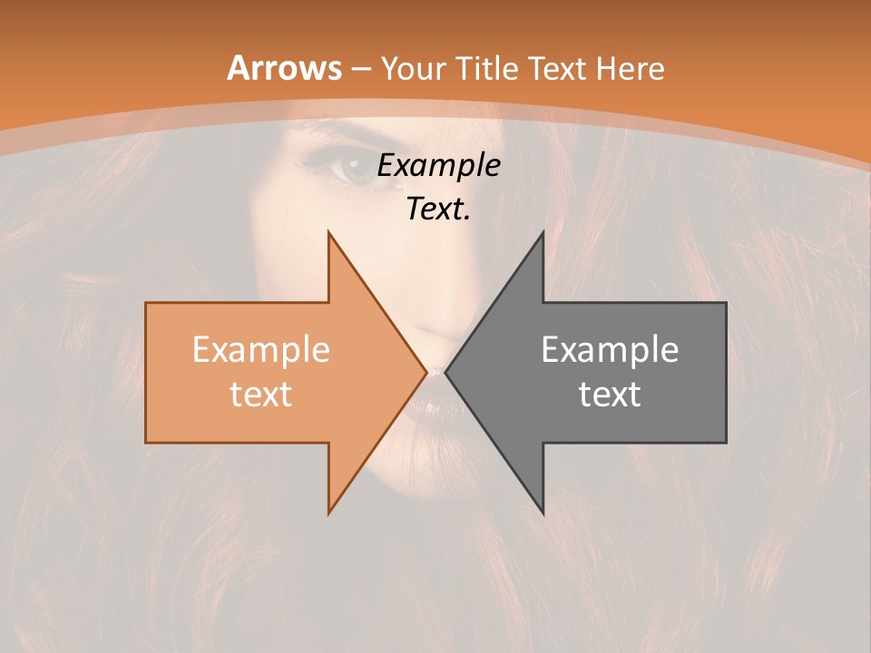 Wavy Hair Makeup Redhair PowerPoint Template