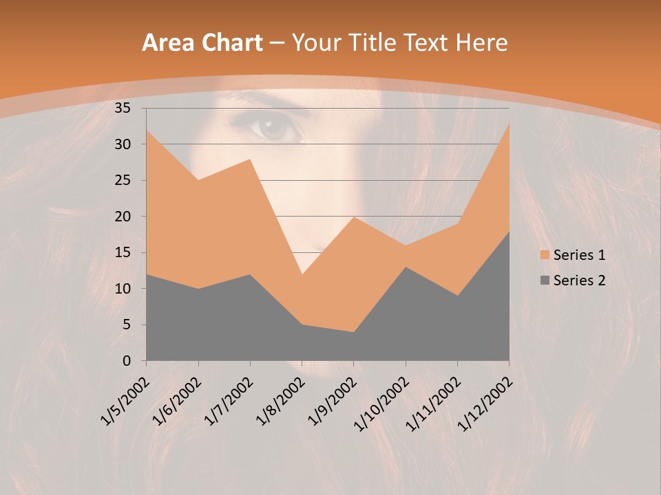 Wavy Hair Makeup Redhair PowerPoint Template