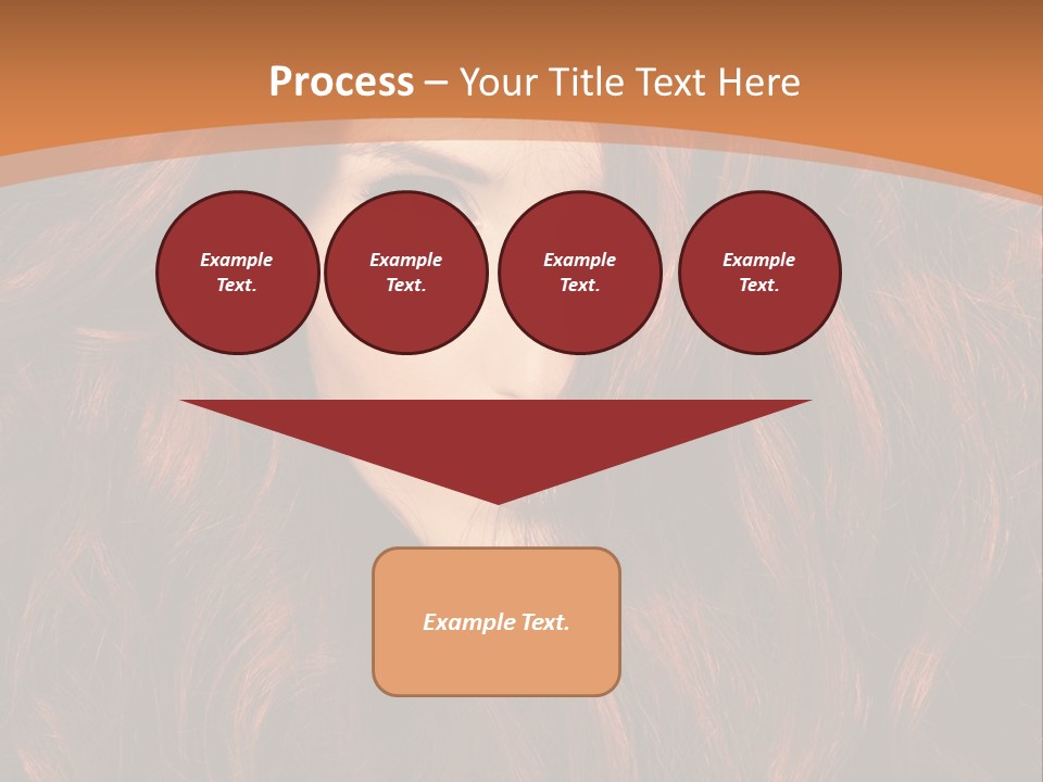 Wavy Hair Makeup Redhair PowerPoint Template