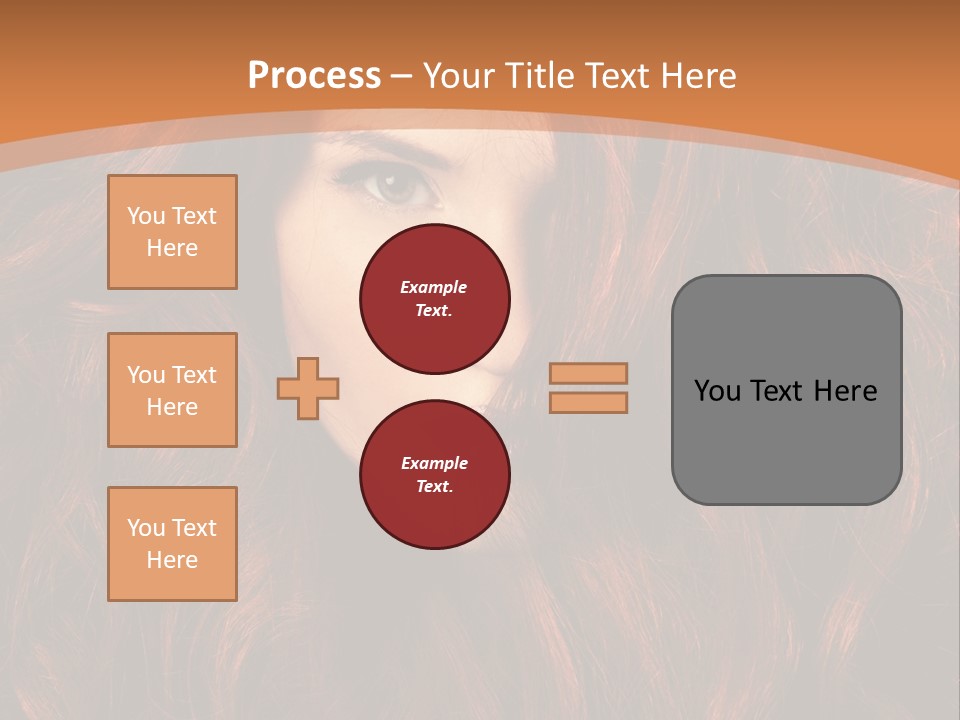 Wavy Hair Makeup Redhair PowerPoint Template