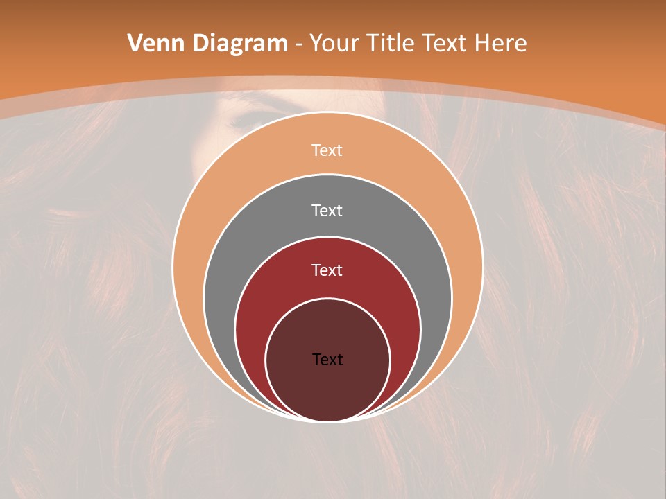 Wavy Hair Makeup Redhair PowerPoint Template