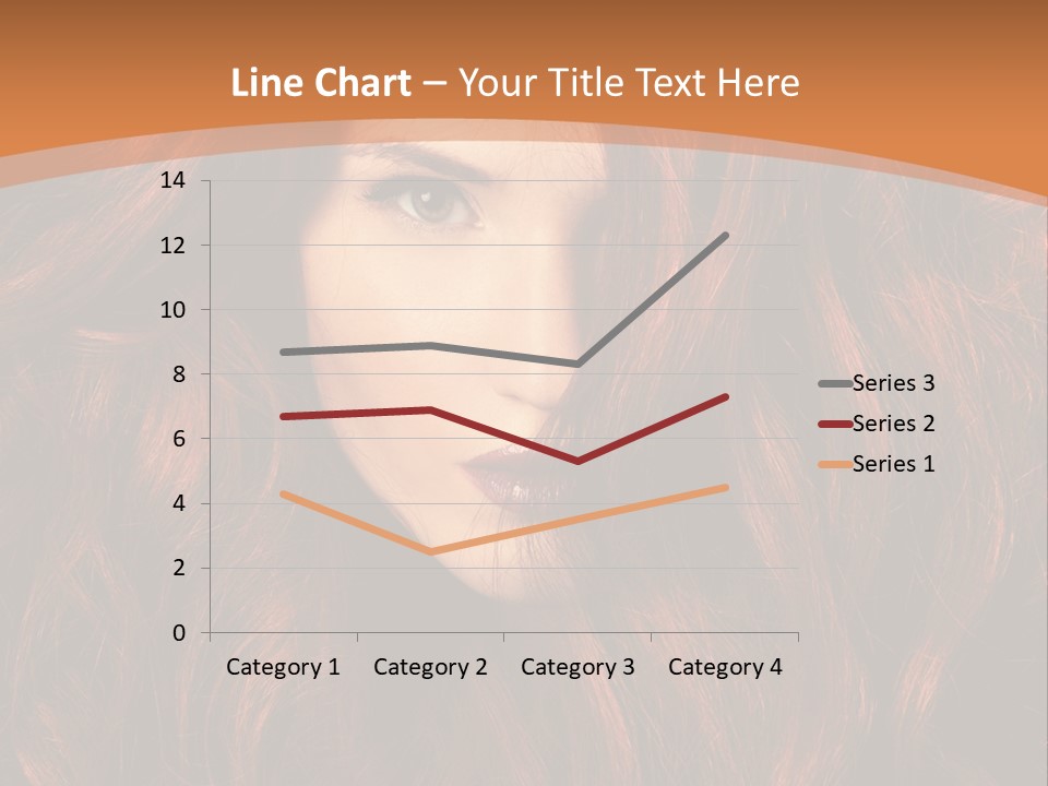 Wavy Hair Makeup Redhair PowerPoint Template