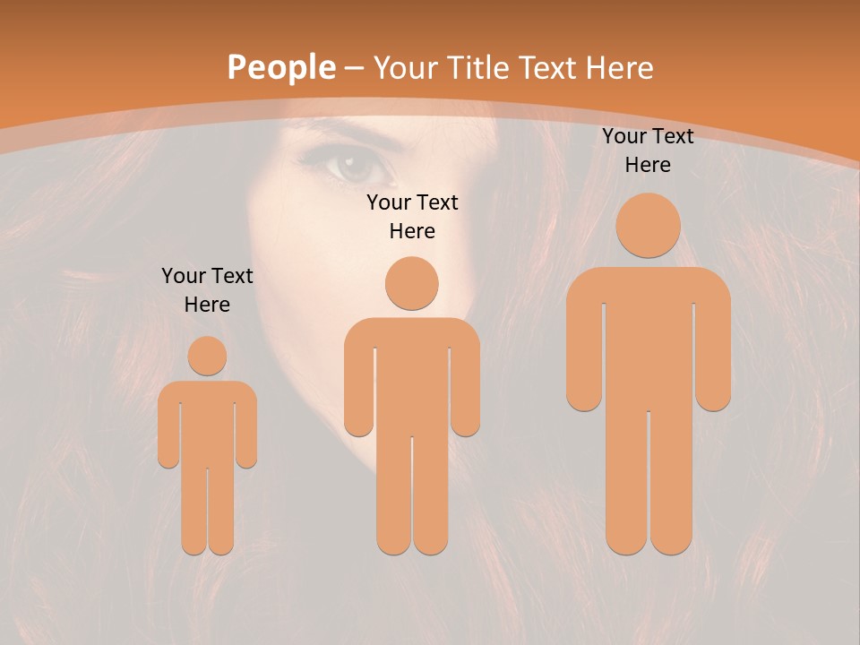 Wavy Hair Makeup Redhair PowerPoint Template