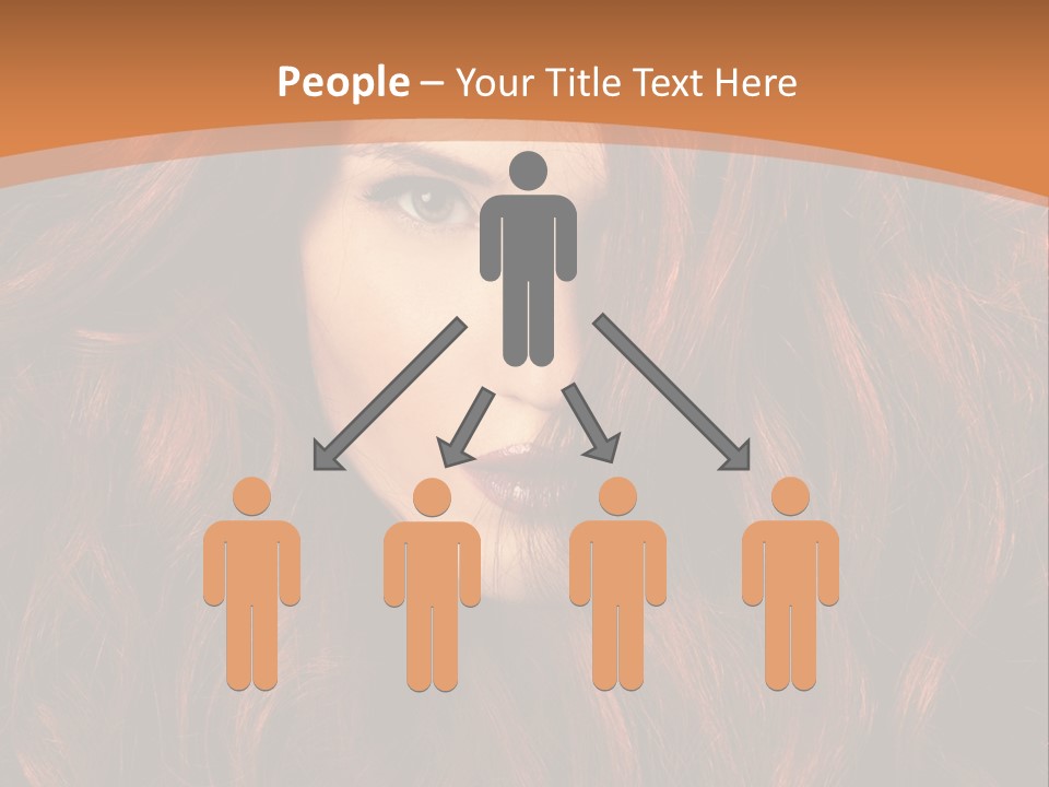 Wavy Hair Makeup Redhair PowerPoint Template