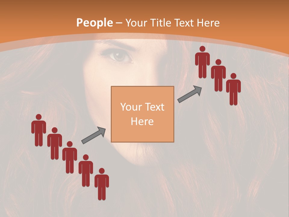 Wavy Hair Makeup Redhair PowerPoint Template