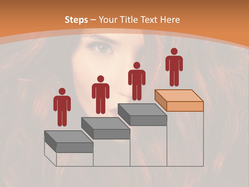 Wavy Hair Makeup Redhair PowerPoint Template