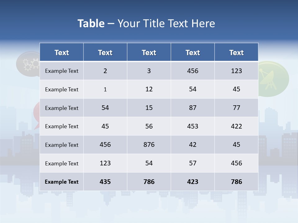 Network Icon Set Reflection PowerPoint Template