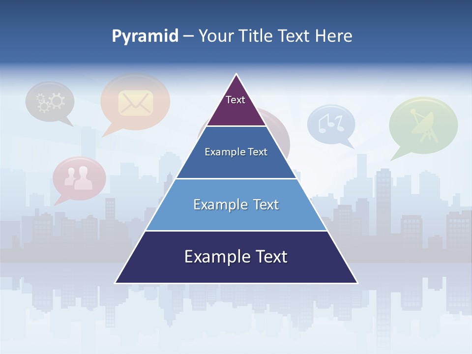 Network Icon Set Reflection PowerPoint Template