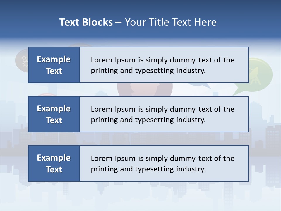 Network Icon Set Reflection PowerPoint Template