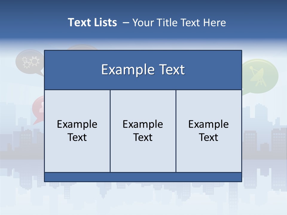 Network Icon Set Reflection PowerPoint Template