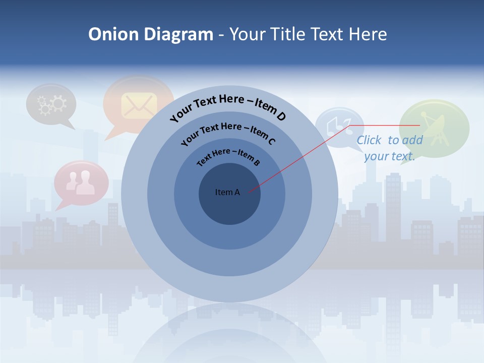 Network Icon Set Reflection PowerPoint Template