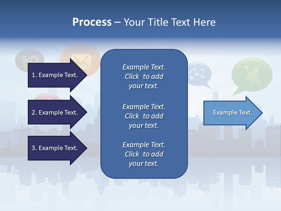 Network Icon Set Reflection PowerPoint Template