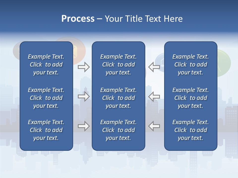 Network Icon Set Reflection PowerPoint Template