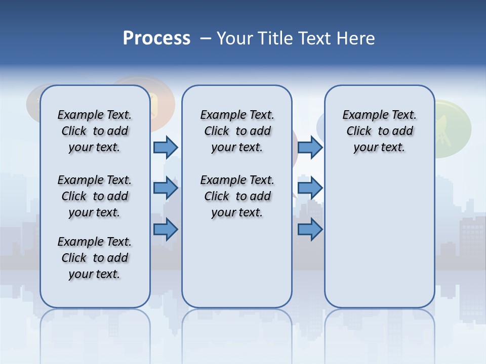 Network Icon Set Reflection PowerPoint Template