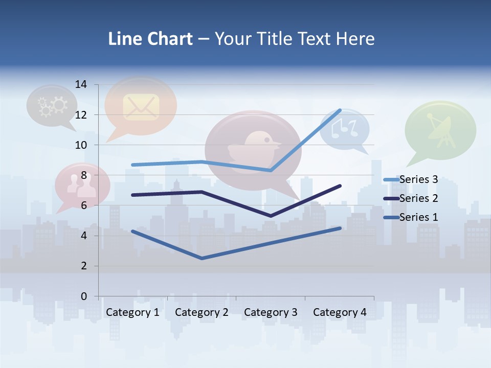 Network Icon Set Reflection PowerPoint Template