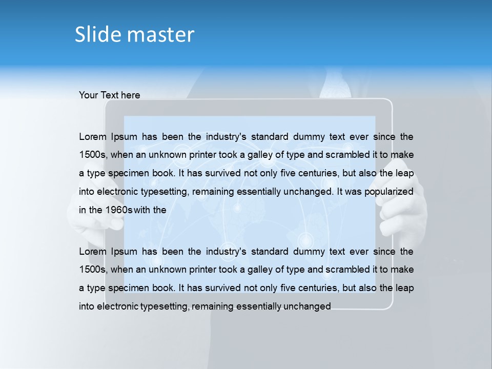 Information Electronic Pad PowerPoint Template