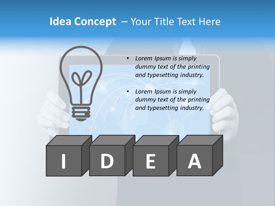 Information Electronic Pad PowerPoint Template