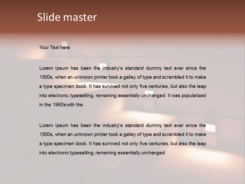 Construction Indoor Step PowerPoint Template