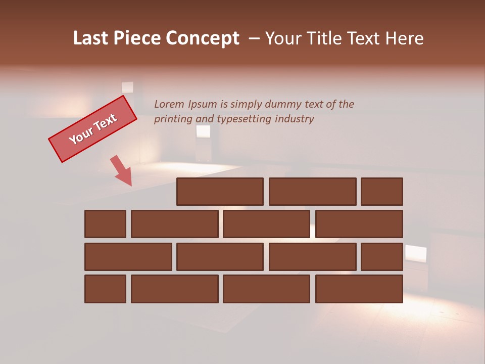 Construction Indoor Step PowerPoint Template