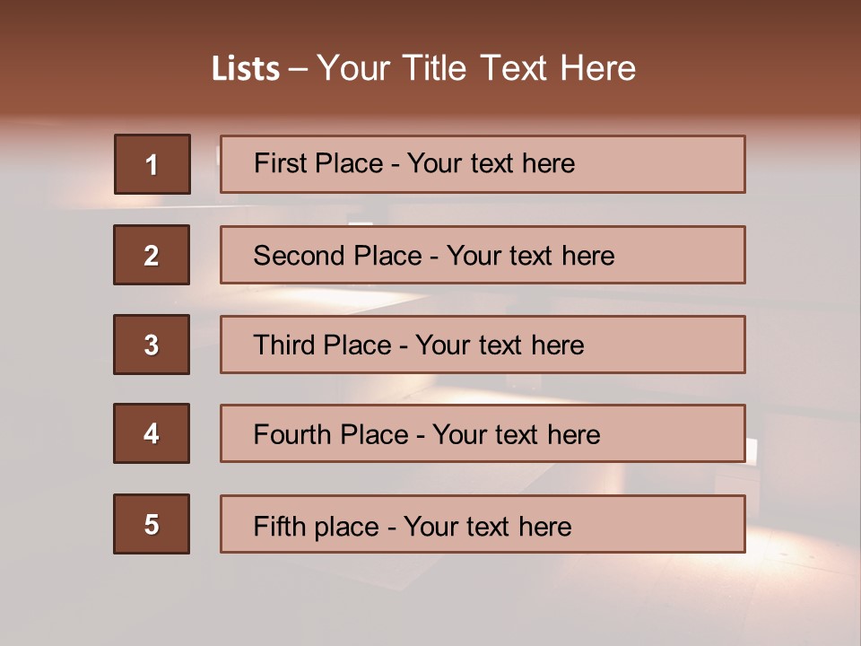 Construction Indoor Step PowerPoint Template