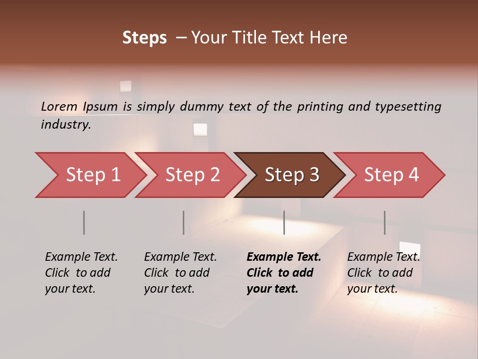 Construction Indoor Step PowerPoint Template