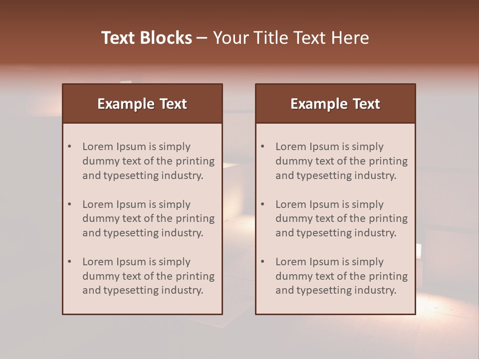 Construction Indoor Step PowerPoint Template