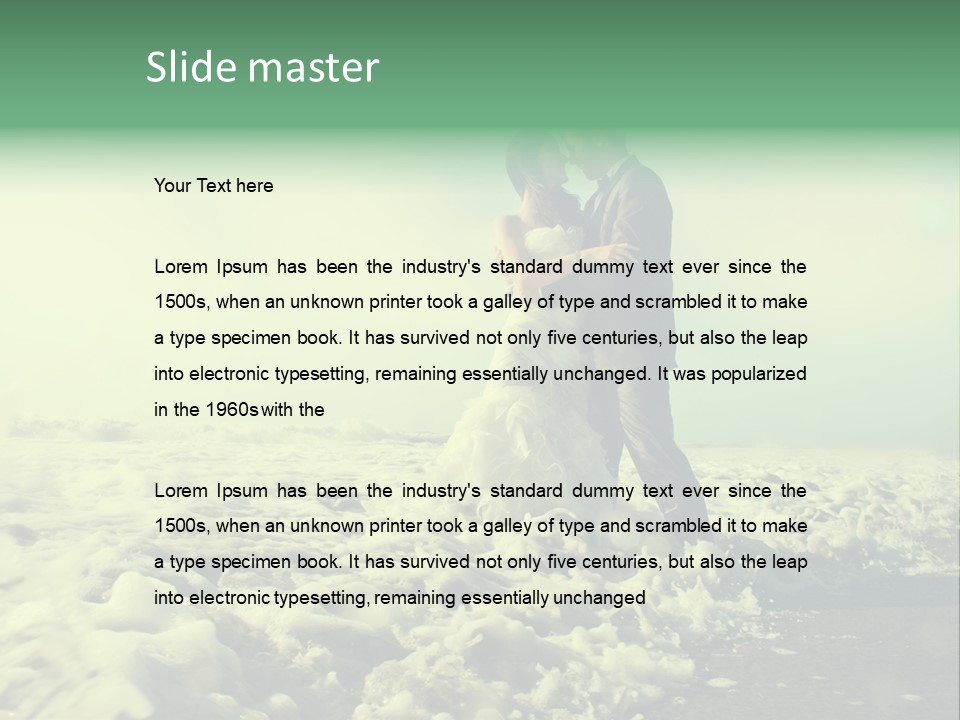 Wedding Waves Lines Young PowerPoint Template