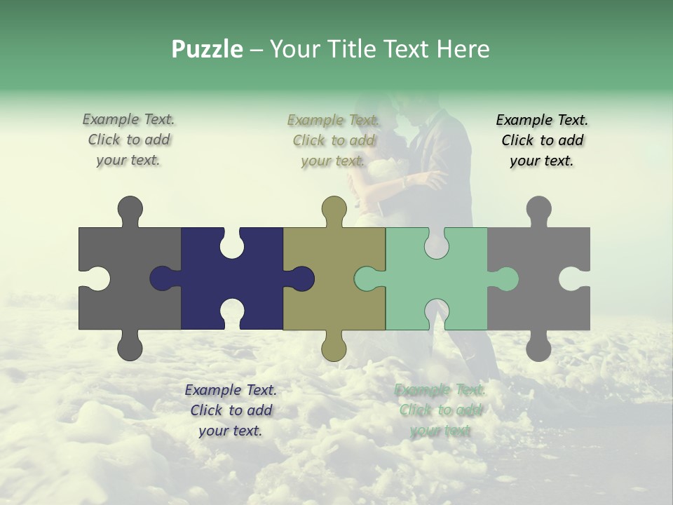 Wedding Waves Lines Young PowerPoint Template