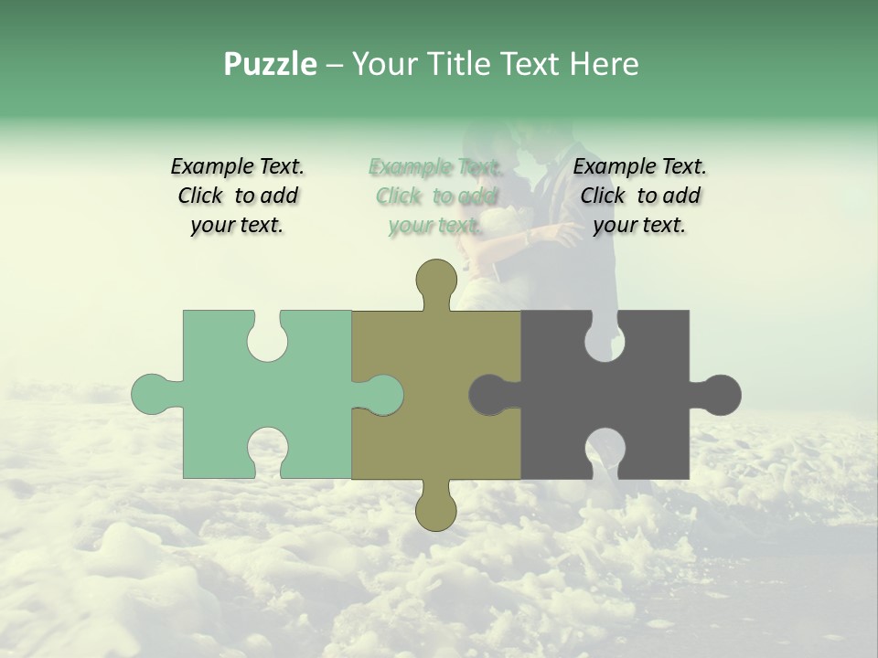 Wedding Waves Lines Young PowerPoint Template