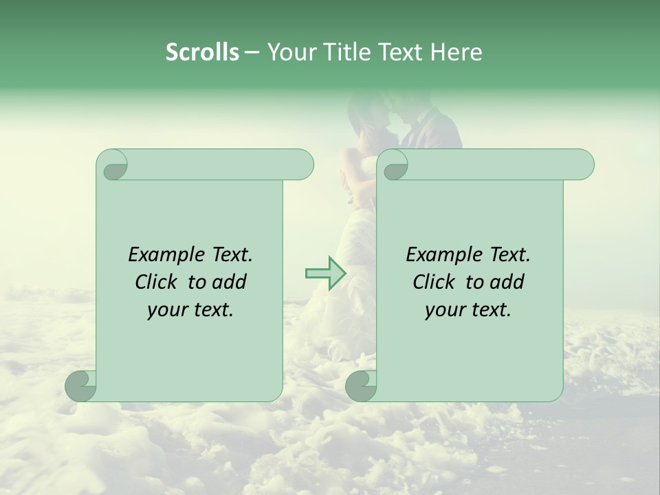 Wedding Waves Lines Young PowerPoint Template