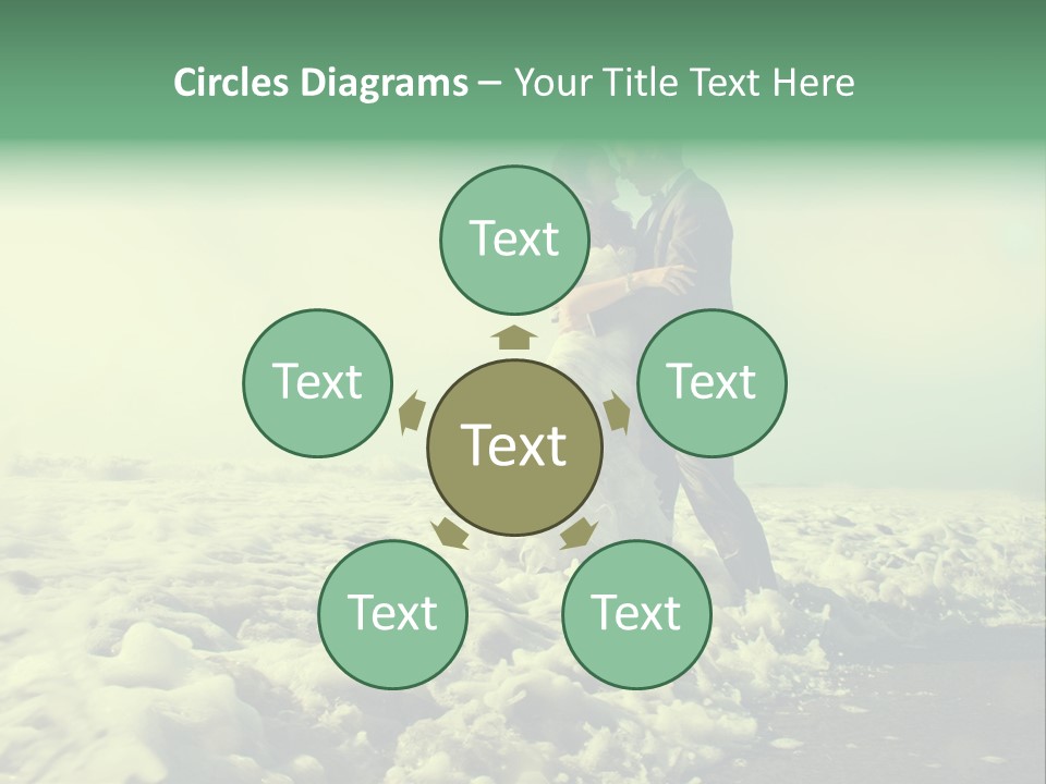 Wedding Waves Lines Young PowerPoint Template