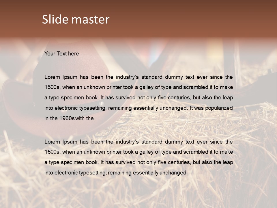 White Western Traditional PowerPoint Template