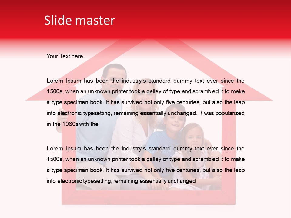 Red Symbol Loan PowerPoint Template