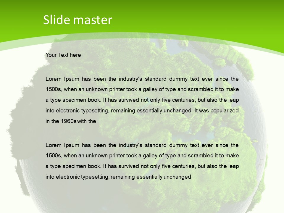 Map Nature Bush PowerPoint Template