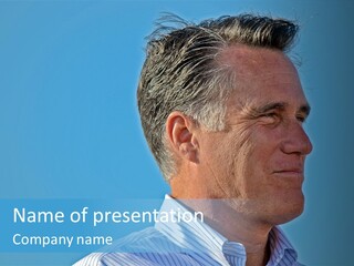 Tan Mature President PowerPoint Template