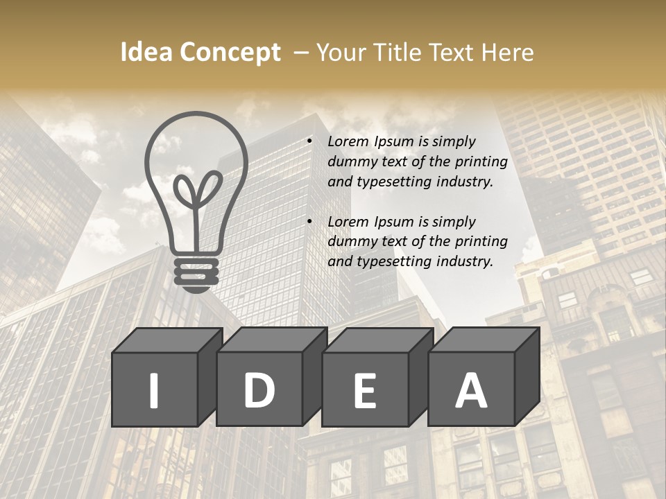 Icon Tourism America PowerPoint Template