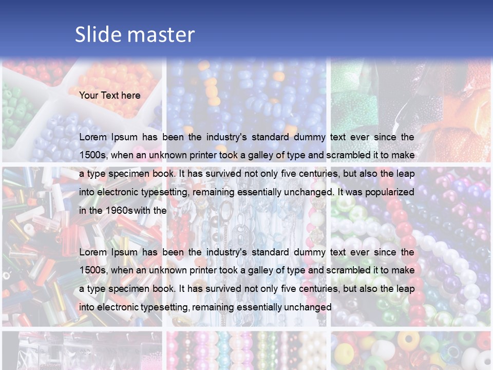 Glamour Jewelry Beading PowerPoint Template