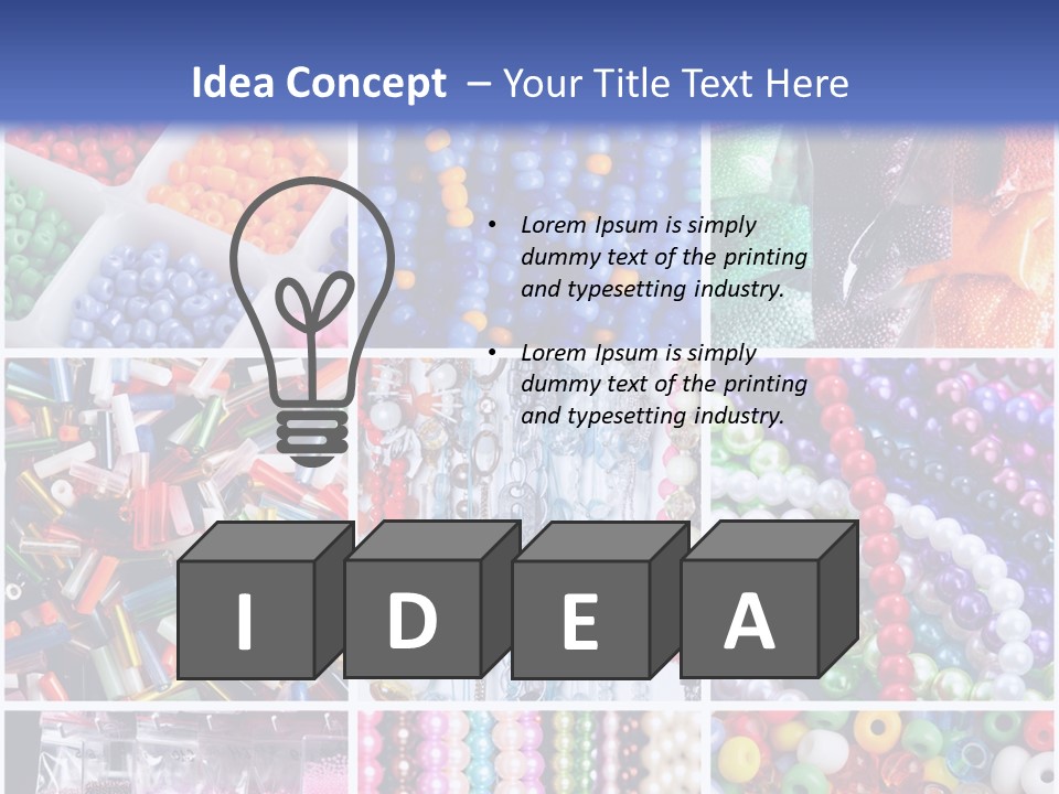 Glamour Jewelry Beading PowerPoint Template