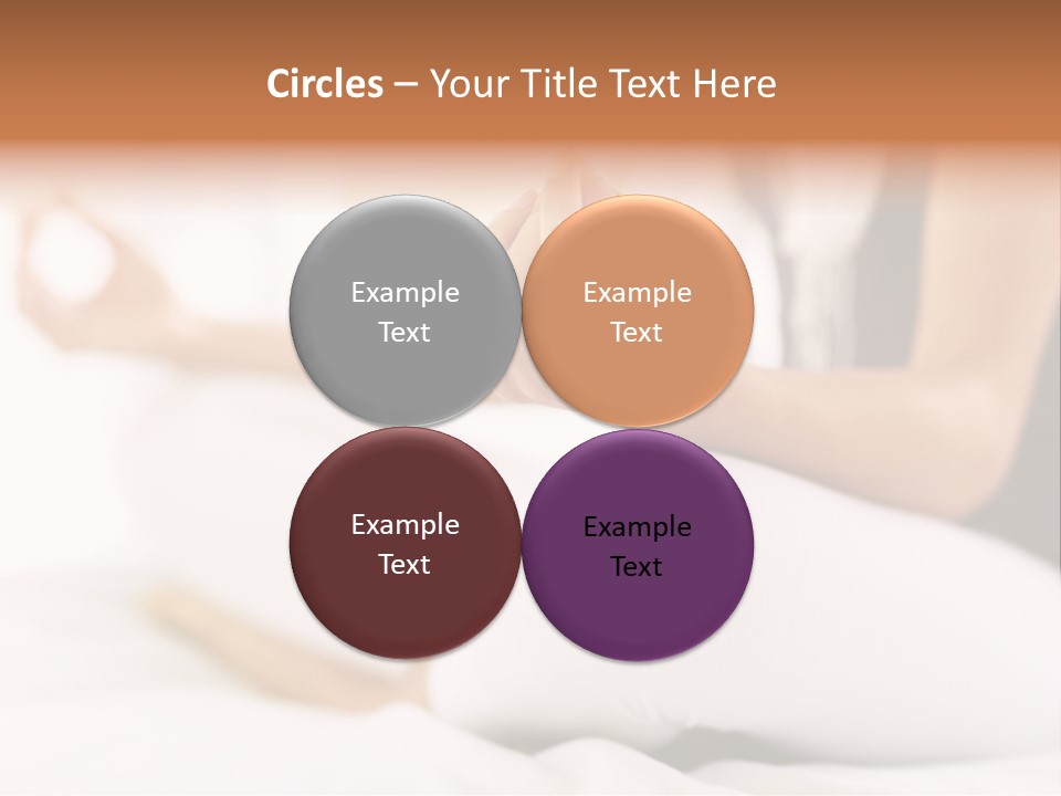 A Woman Sitting On A Bed With Her Hands In The Air PowerPoint Template